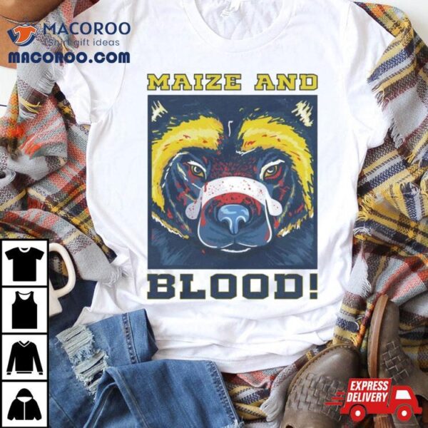 Michigan Wolberines Maize And Blood Shirt