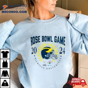 Michigan Wolverines Helmet Cfp Rose Bowl Game Bound Tshirt