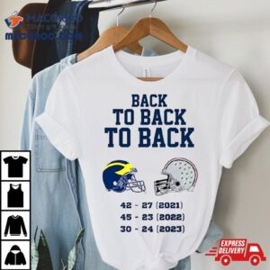 Michigan Wolverines Back To Back To Back Tshirt