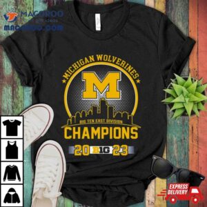 Michigan Wolverines Big Ten East Division Champions Skyline Tshirt