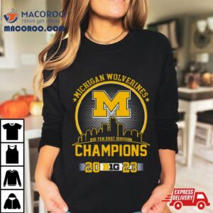 Michigan Wolverines Big Ten East Division Champions Skyline Tshirt