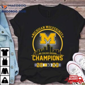 Michigan Wolverines Big Ten East Division Champions Skyline Tshirt