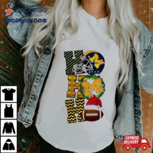 Michigan Wolverines Football Christmas Ho Ho Ho Tshirt