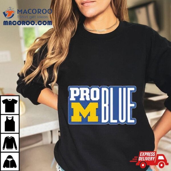 Michigan Wolverines Pro Blue Coach Jim Harbaugh Shirt