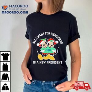 Mickey And Minnie Mouse All I Want For Christmas Is A New President T Shirt