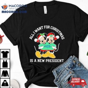 Mickey And Minnie Mouse All I Want For Christmas Is A New President T Shirt