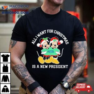 Mickey And Minnie Mouse All I Want For Christmas Is A New President Tshirt