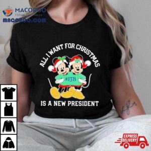 Mickey And Minnie Mouse All I Want For Christmas Is A New President Tshirt