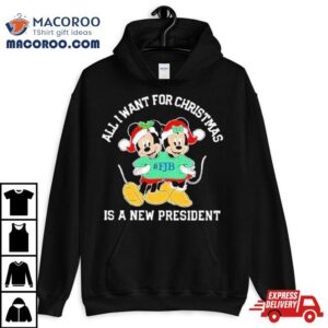 Mickey And Minnie Mouse All I Want For Christmas Is A New President Tshirt