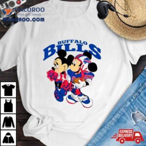 Mickey And Minnie Mouse Buffalo Bills Football Tshirt