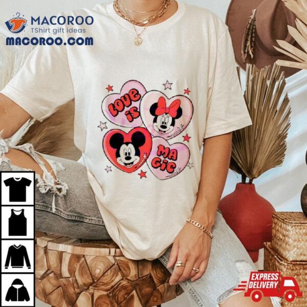 Mickey Minnie Mouse Love Is Magic Valentine’s Day Shirt