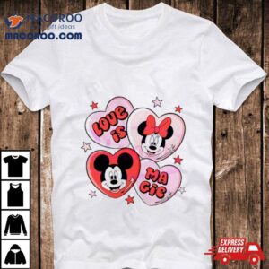 Mickey Minnie Mouse Love Is Magic Valentine S Day Tshirt