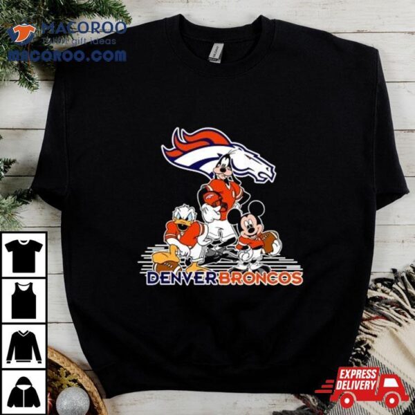 Mickey Mouse And Friend Disney Denver Broncos American Football Shirt