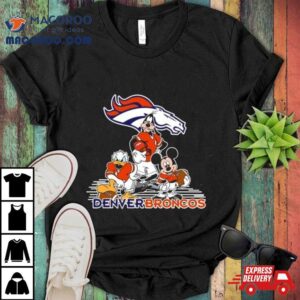 Mickey Mouse And Friend Disney Denver Broncos American Football Tshirt