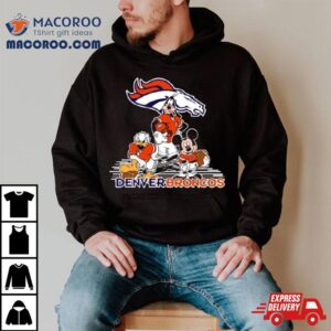 Mickey Mouse And Friend Disney Denver Broncos American Football Tshirt