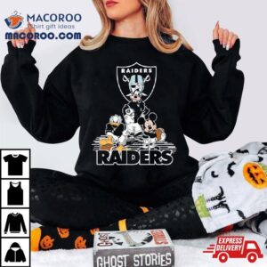 Mickey Mouse And Friend Disney Las Vegas Raiders American Football Tshirt