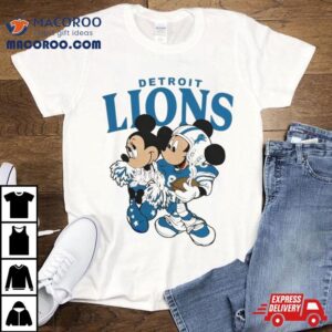 Mickey Mouse And Minnie Mouse Detroit Lions Shirt