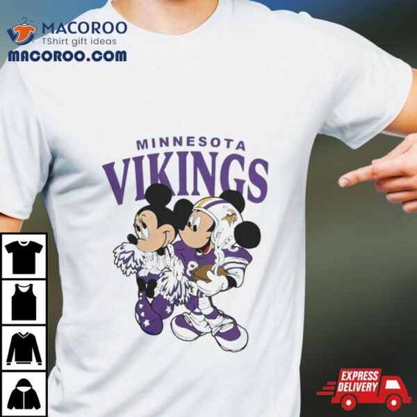 Mickey Mouse And Minnie Mouse Minnesota Vikings Shirt