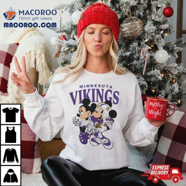 Mickey Mouse And Minnie Mouse Minnesota Vikings Shirt