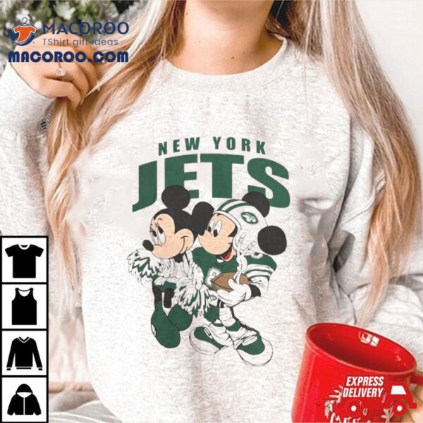 Mickey Mouse And Minnie Mouse New York Jets Shirt