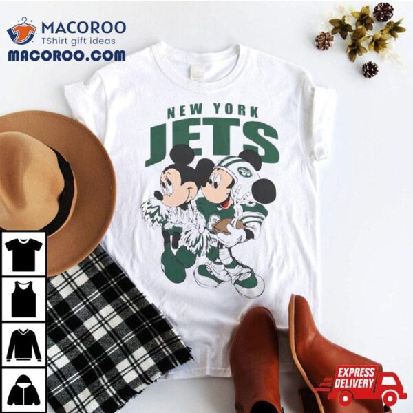 Mickey Mouse And Minnie Mouse New York Jets Shirt