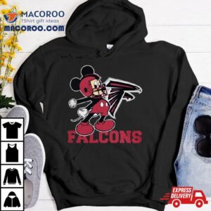 Mickey Mouse Cartoon Atlanta Falcons Football Player Helmet Logo S Tshirt