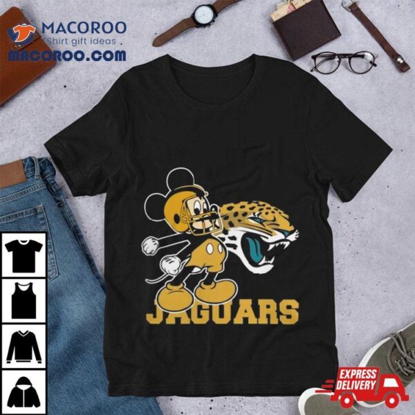 Mickey Mouse Cartoon Jacksonville Jaguars Football Player Helmet Logo Shirts