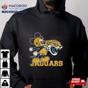 Mickey Mouse Cartoon Jacksonville Jaguars Football Player Helmet Logo S Tshirt