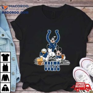 Mickey Mouse Donald Duck Goofy Playing Indianapolis Colts American Football Tshirt