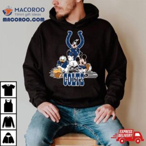 Mickey Mouse Donald Duck Goofy Playing Indianapolis Colts American Football Tshirt