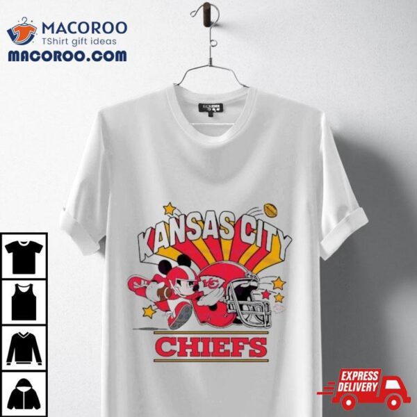 Mickey Mouse Football Kansas City Chiefs Helmet 2024 T Shirt