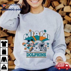 Mickey Mouse Football Miami Dolphins To Play Tshirt