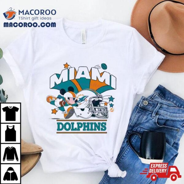 Mickey Mouse Football Miami Dolphins To Play Shirt