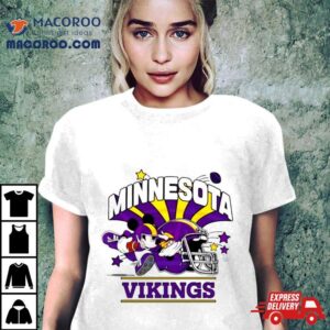 Mickey Mouse Football Minnesota Vikings Helme Tshirt