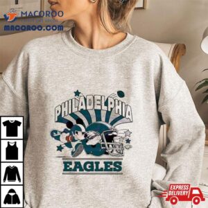 Mickey Mouse Football Philadelphia Eagles Helmet Tshirt