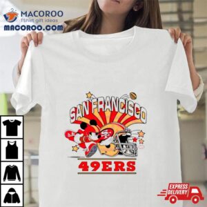 Mickey Mouse Football San Francisco 49ers Helmet Shirt