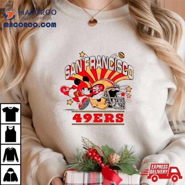 Mickey Mouse Football San Francisco 49ers Helmet Shirt