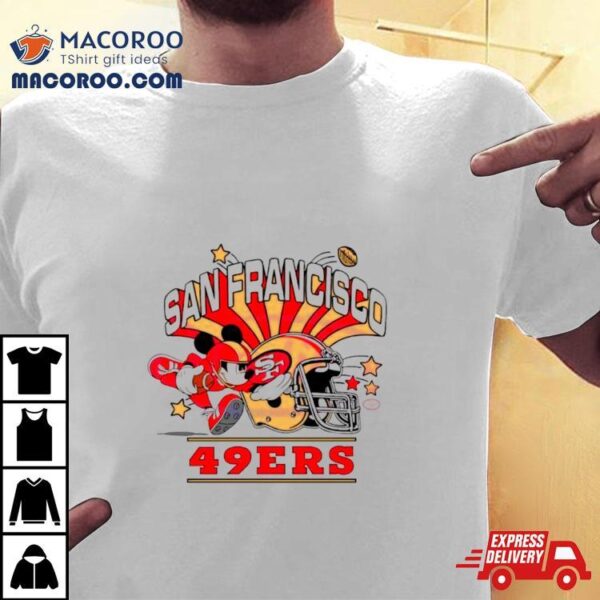 Mickey Mouse Football San Francisco 49ers Helmet Shirt