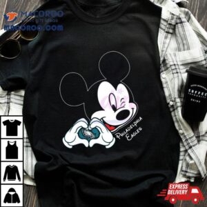 Mickey Mouse Love Philadelphia Eagles Nfl Tshirt