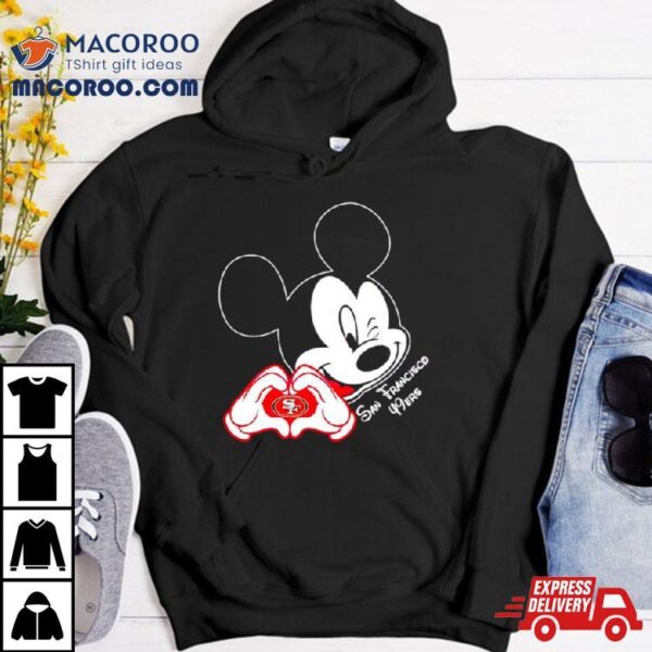 Mickey Mouse Love San Francisco 49ers Shirt