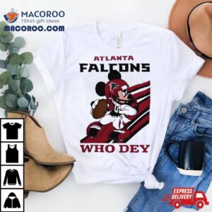 Mickey Mouse Nfl Atlanta Falcons Football Player Who Dey Slogan Tshirt