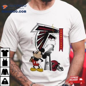 Mickey Mouse Nfl Atlanta Falcons Football Super Bowl Champions Helmet Logo Tshirt