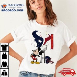 Mickey Mouse Nfl Houston Texans Football Super Bowl Champions Helmet Logo Tshirt