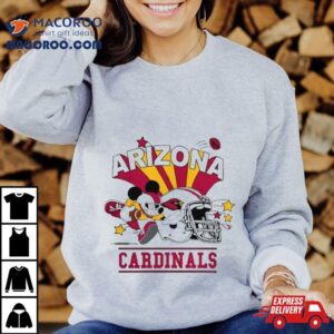 Mickey Mouse Player Arizona Cardinals Football Helmet Logo Character Tshirt