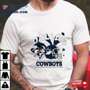 Mickey Mouse Player Dallas Cowboys Football Helmet Logo Character Shirt