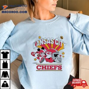Mickey Mouse Player Kansas City Chiefs Football Helmet Logo Character Shirt