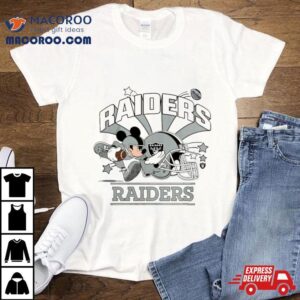 Mickey Mouse Player Las Vegas Raiders Football Helmet Logo Character Shirt