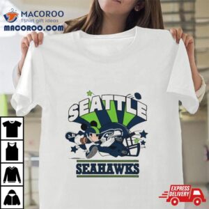 Mickey Mouse Player Seattle Seahawks Football Helmet Logo Character Shirt