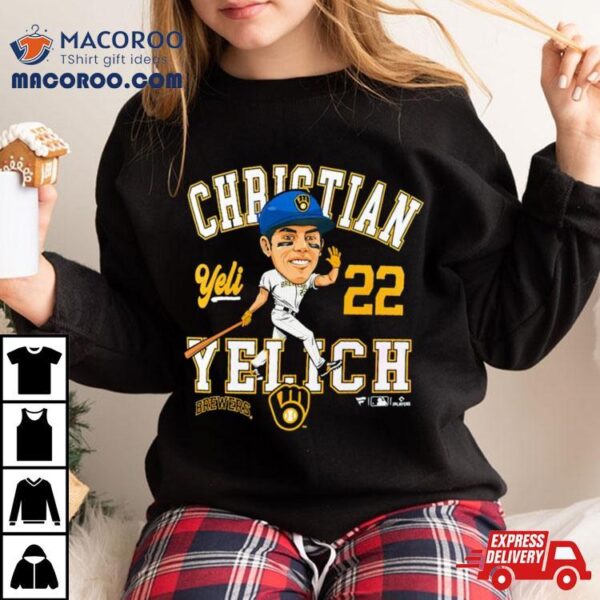 Milwaukee Brewers Christian Yelich Caricature Shirt