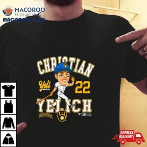 Milwaukee Brewers Christian Yelich Caricature Tshirt